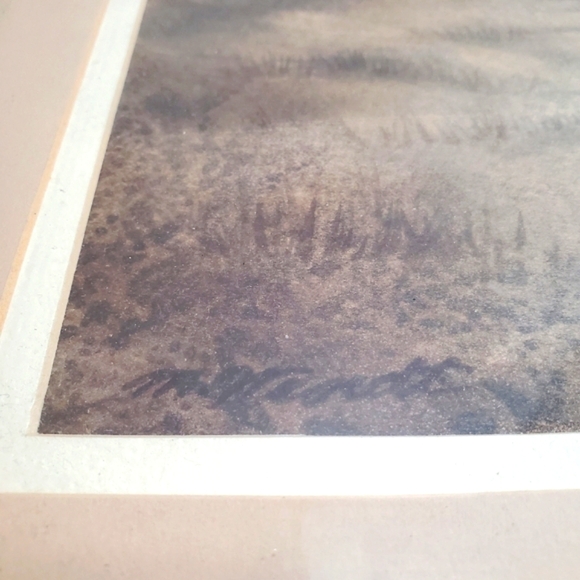 Original Watercolor Painting "A Little Farm" Signed by Artist: Mary B. Wendt - Picture 8 of 8